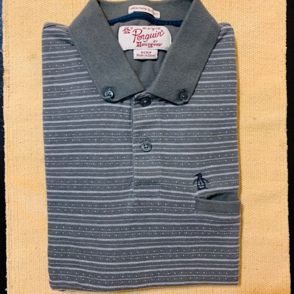 Original vintage penguin Gray  short  sleeve polo